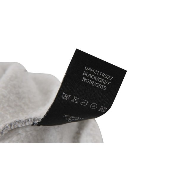 Vetements Mens Limited Edition Logo Sweatshirt Size Small Grey Black Colorblock - Picture 7 of 8